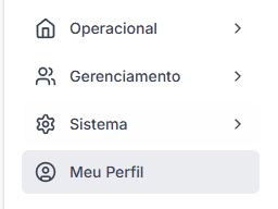 Link 'Meu Perfil' no menu lateral.